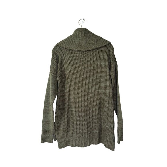 Vintage Planet Gold Womens Medium Olive Green Cowl Neck Sweater Y2K Indie Grunge - Picture 2 of 6